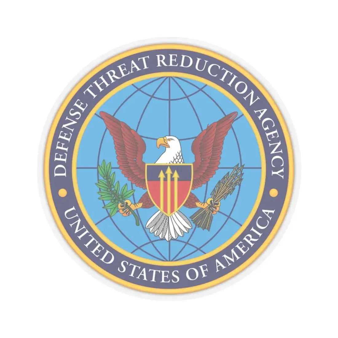 United States Defense Threat Reduction Agency - STICKER Vinyl Kiss-Cut Decal 4 Inch Transparent - The Sticker Space