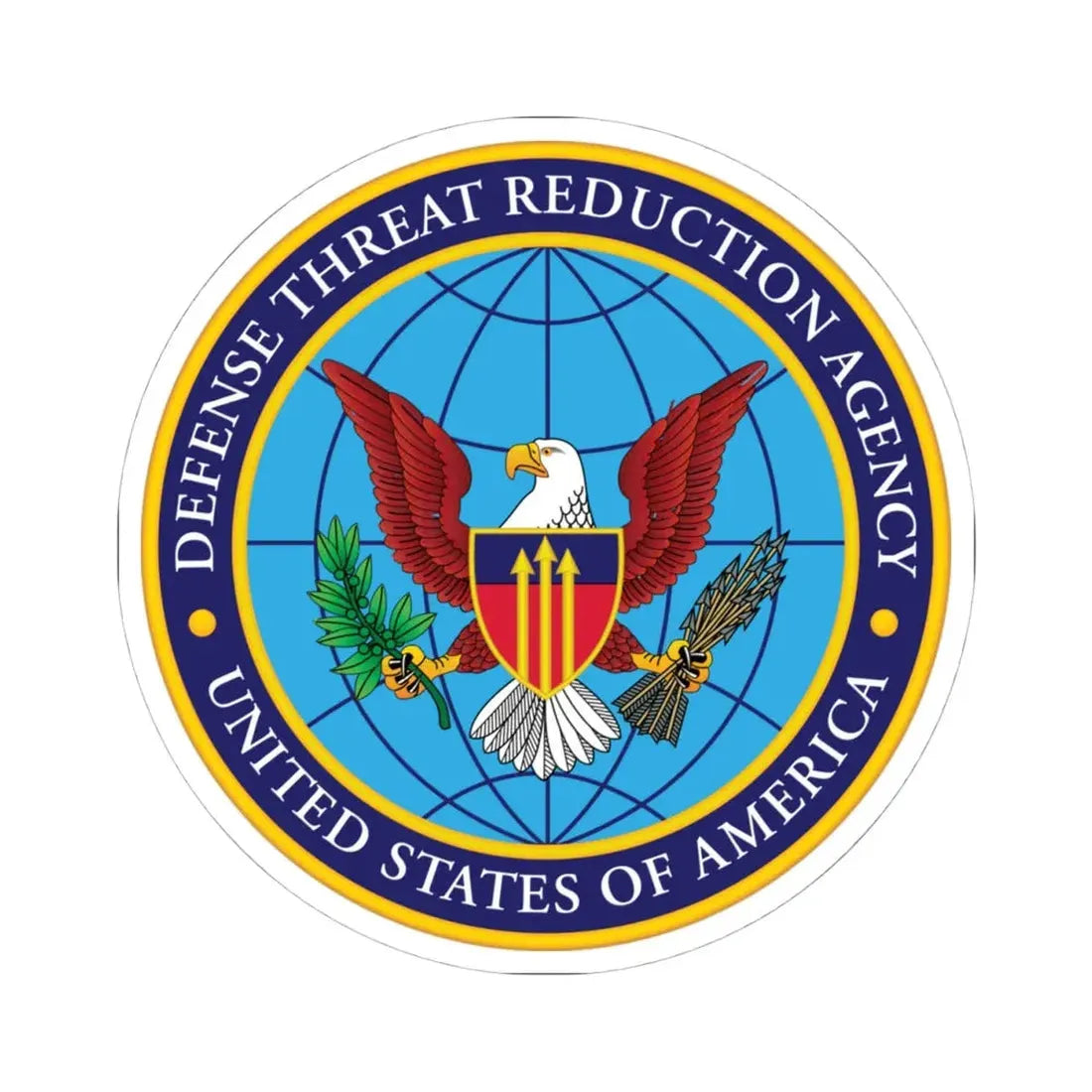 United States Defense Threat Reduction Agency - STICKER Vinyl Kiss-Cut Decal 4 Inch White - The Sticker Space