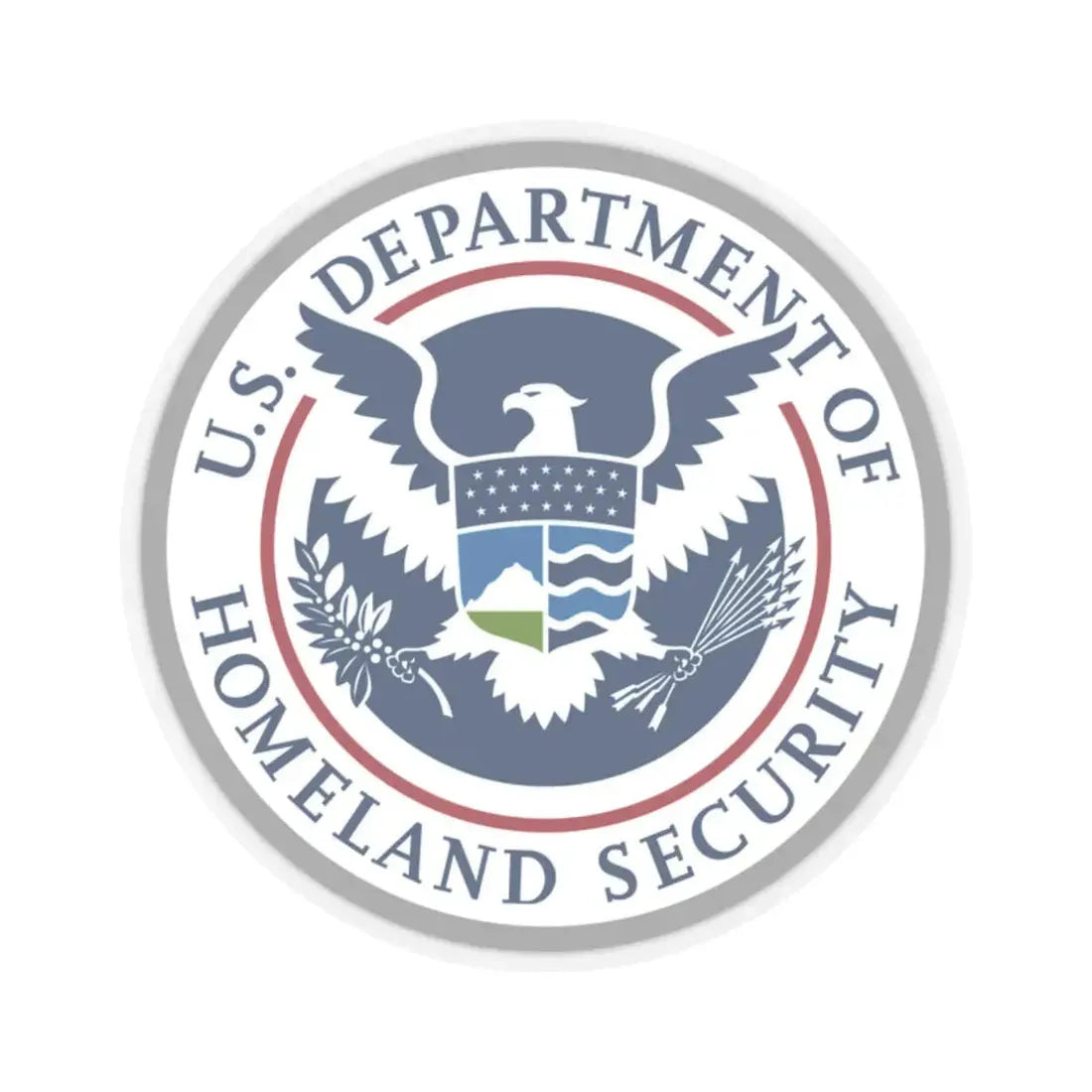 United States Department of Homeland Security - STICKER Vinyl Kiss-Cut Decal 2 Inch Transparent - The Sticker Space
