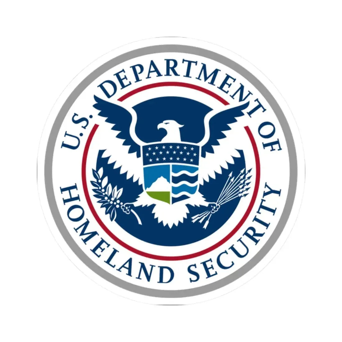 United States Department of Homeland Security - STICKER Vinyl Kiss-Cut Decal 2 Inch White - The Sticker Space