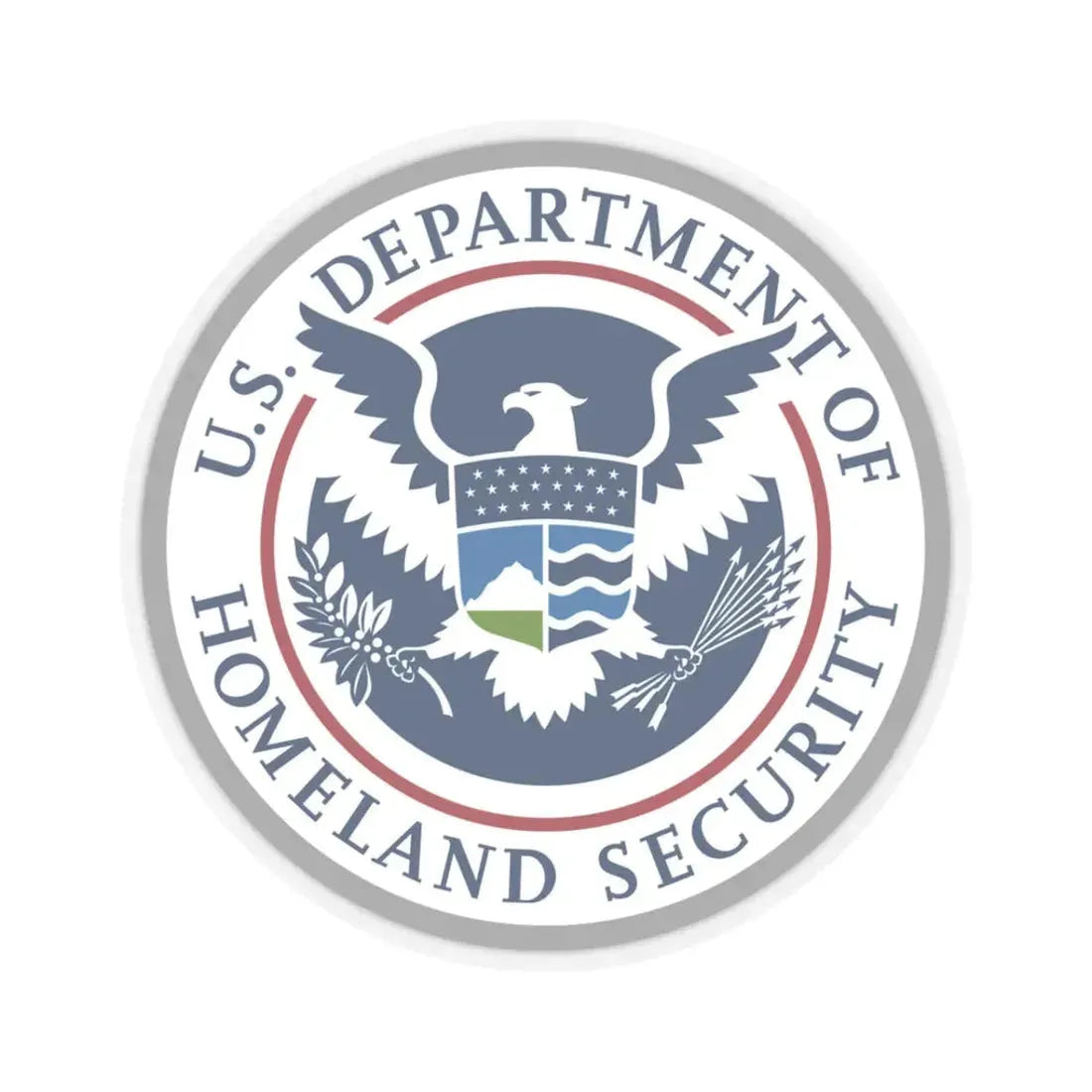 United States Department of Homeland Security - STICKER Vinyl Kiss-Cut Decal 3 Inch Transparent - The Sticker Space