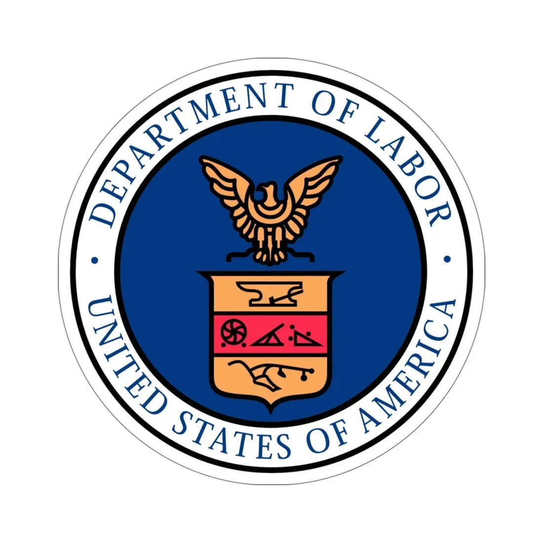 United States Department of Labor v2 STICKER Vinyl Die-Cut Decal 5 Inch - The Sticker Space