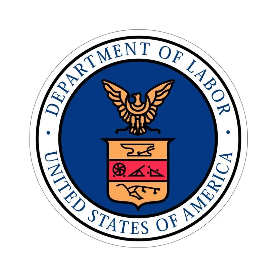 United States Department of Labor v2 STICKER Vinyl Die-Cut Decal 6 Inch - The Sticker Space