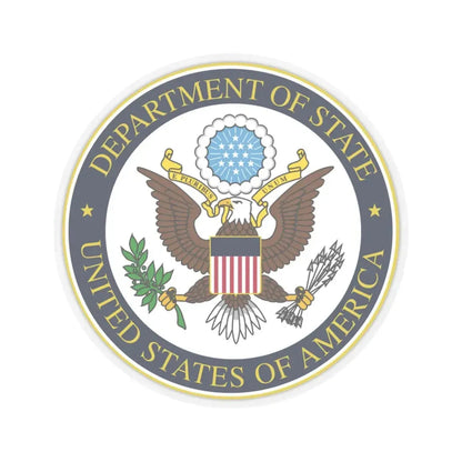 United States Department of State - STICKER Vinyl Kiss-Cut Decal 6 Inch Transparent - The Sticker Space