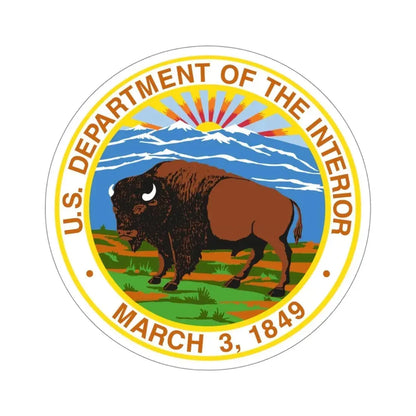 United States Department of the Interior STICKER Vinyl Die-Cut Decal 4 Inch - The Sticker Space
