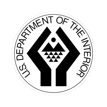 United States Department of the Interior - STICKER Vinyl Kiss-Cut Decal 3 Inch White - The Sticker Space