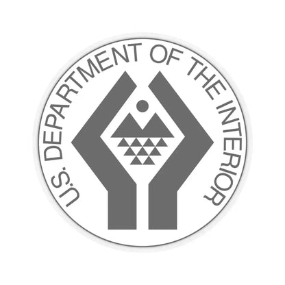 United States Department of the Interior - STICKER Vinyl Kiss-Cut Decal 4 Inch Transparent - The Sticker Space
