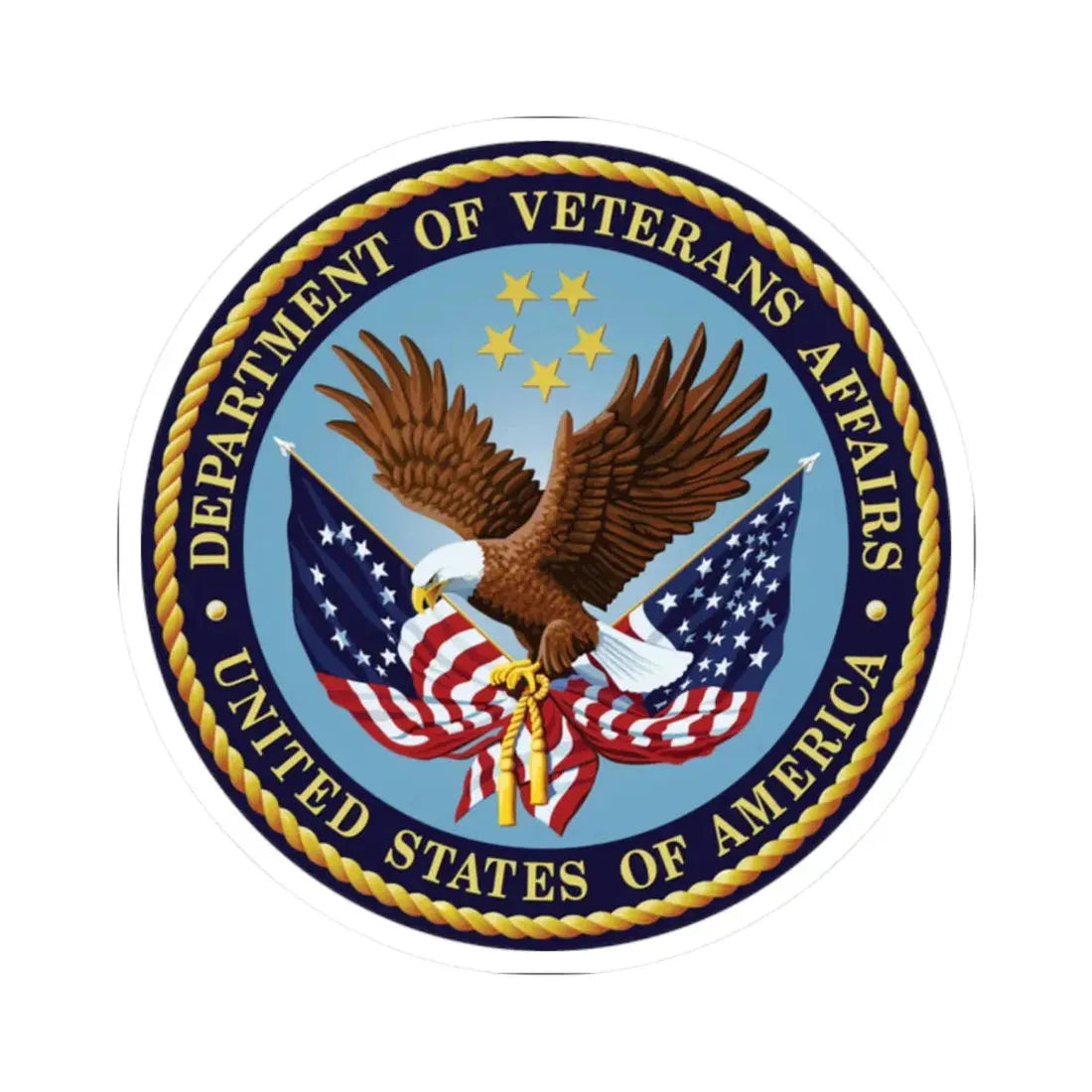 United States Department of Veterans Affairs - STICKER Vinyl Kiss-Cut Decal 2 Inch White - The Sticker Space