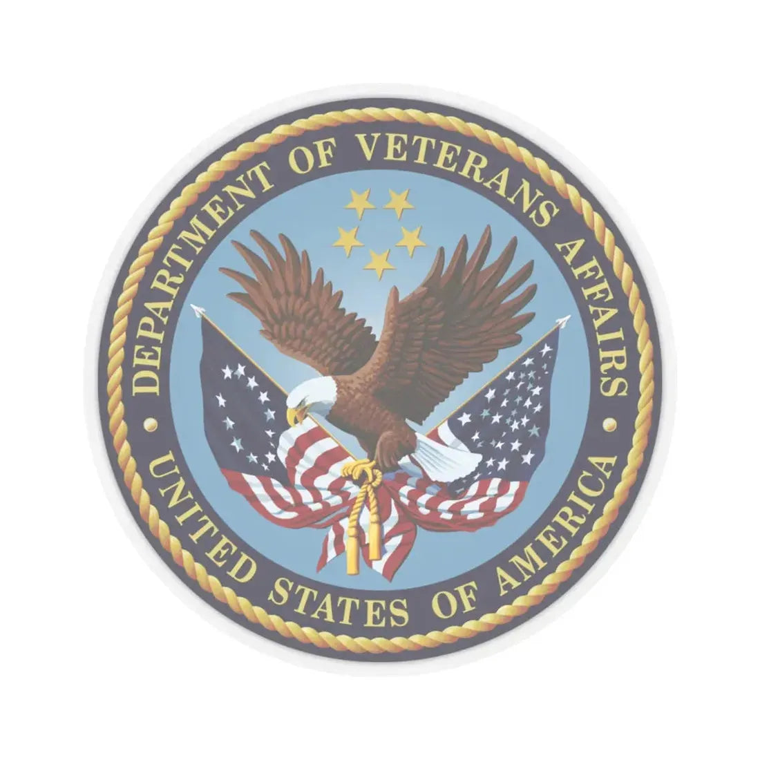 United States Department of Veterans Affairs - STICKER Vinyl Kiss-Cut Decal 6 Inch Transparent - The Sticker Space