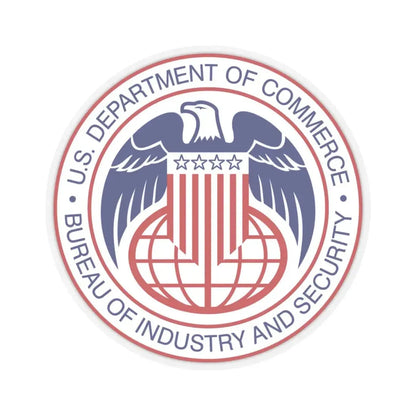 United States DOC Bureau Of Industry And Security - STICKER Vinyl Kiss-Cut Decal 4 Inch Transparent - The Sticker Space
