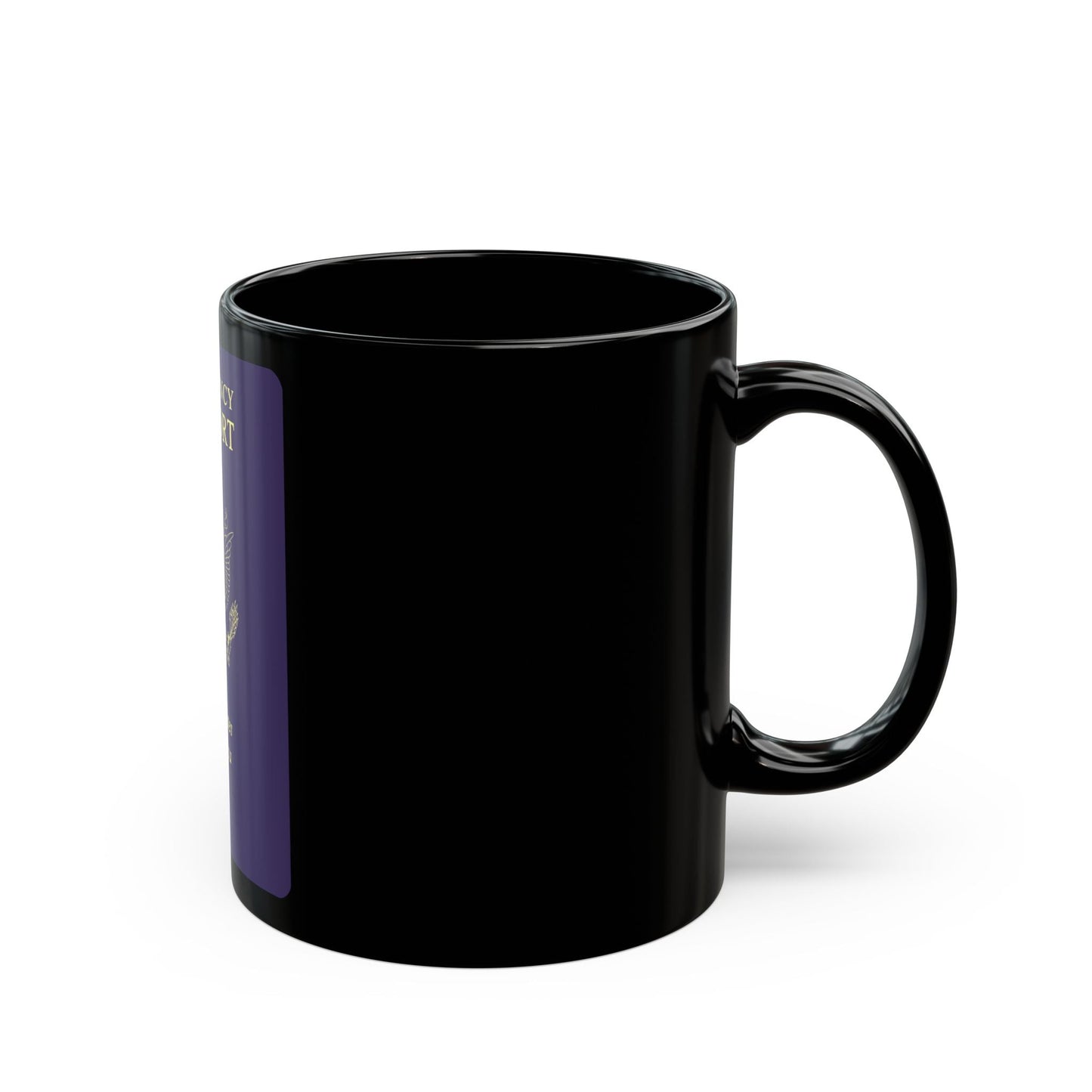 United States Emergency Passport - Black Coffee Mug