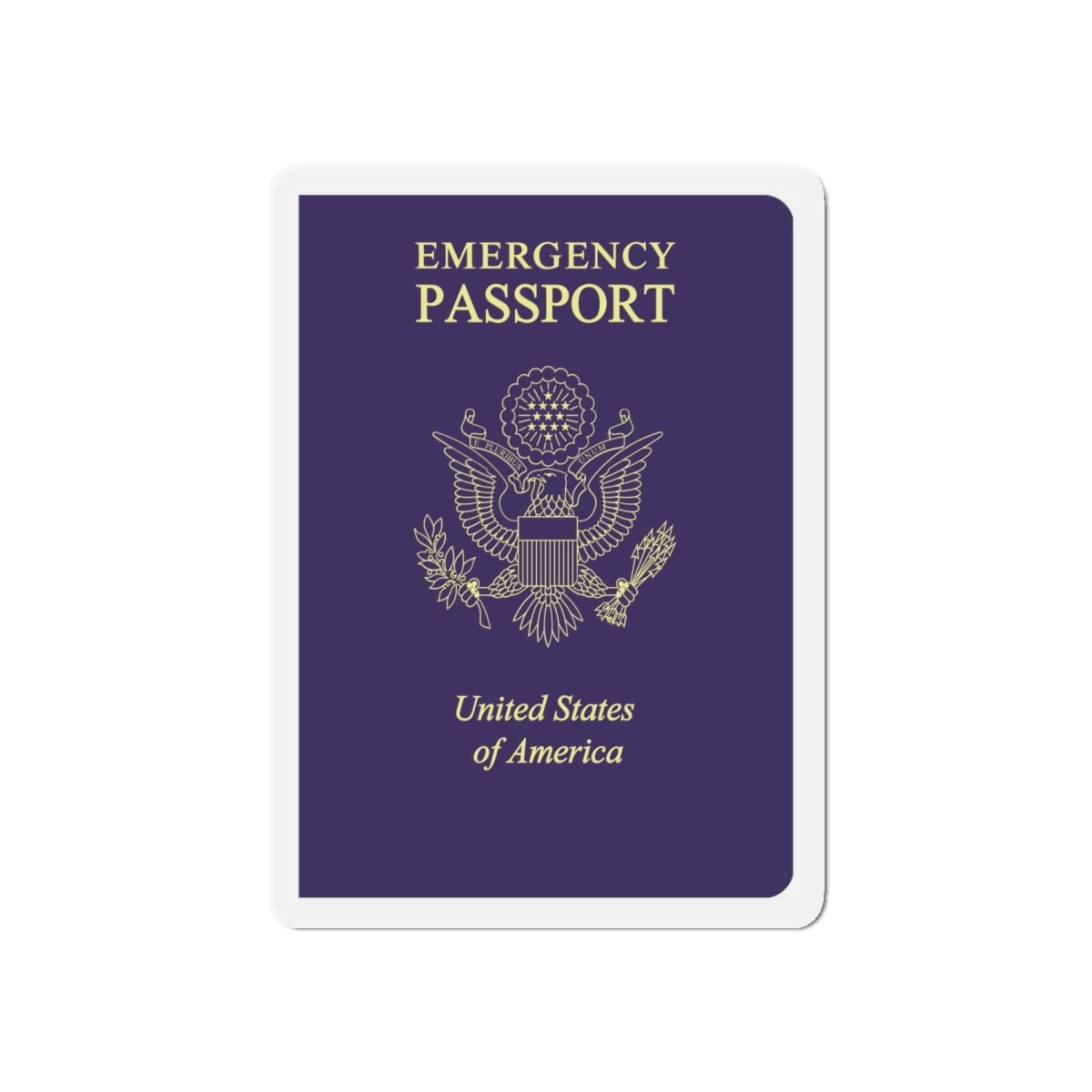 United States Emergency Passport - Die-Cut Magnet-6 × 6"-The Sticker Space