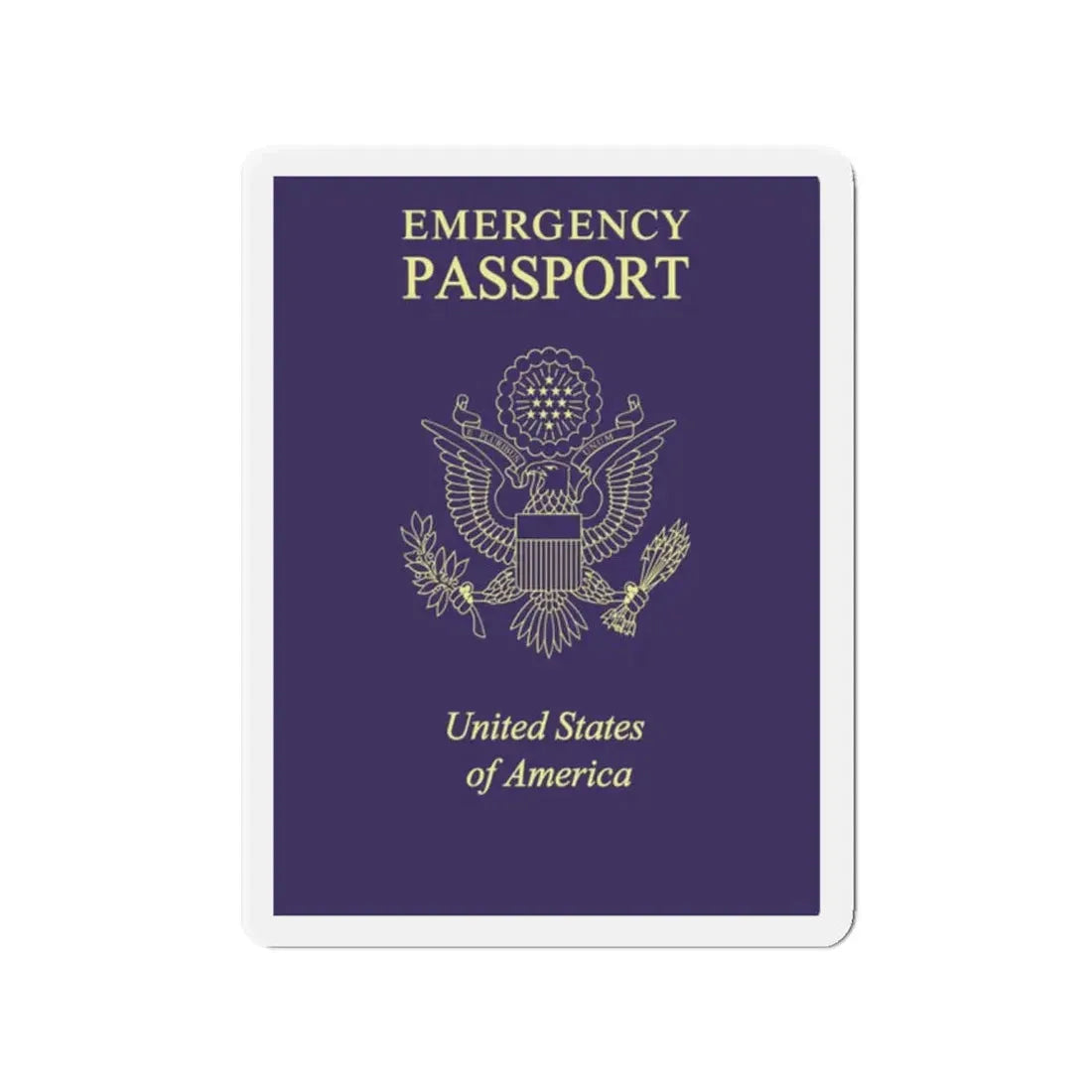 United States Emergency Passport - Refrigerator Magnet 2 Inch - The Sticker Space