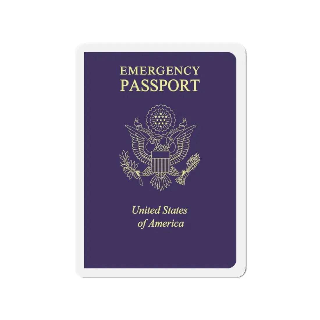 United States Emergency Passport - Refrigerator Magnet 3 Inch - The Sticker Space
