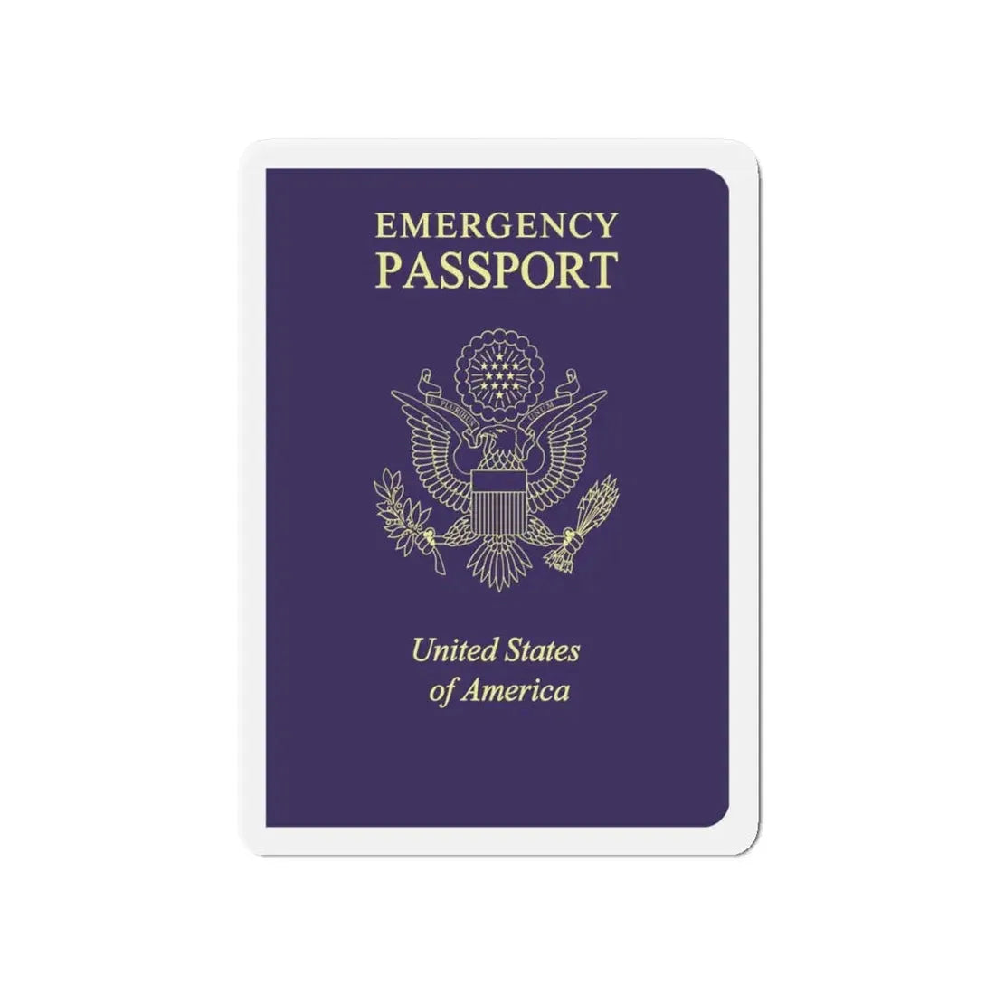 United States Emergency Passport - Refrigerator Magnet 4 Inch - The Sticker Space