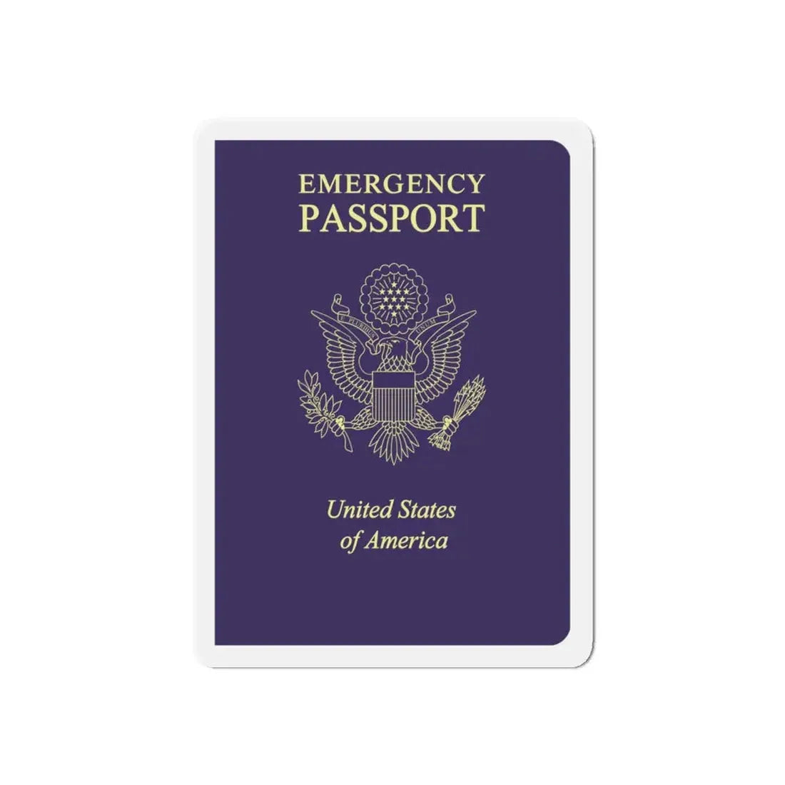 United States Emergency Passport - Refrigerator Magnet 6 Inch - The Sticker Space