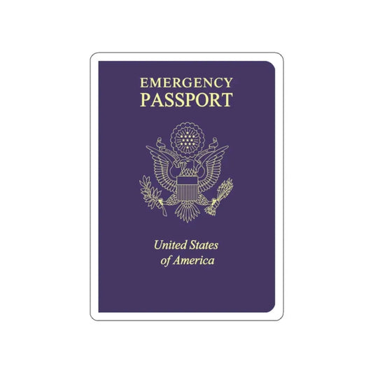 United States Emergency Passport STICKER Vinyl Die-Cut Decal 2 Inch - The Sticker Space