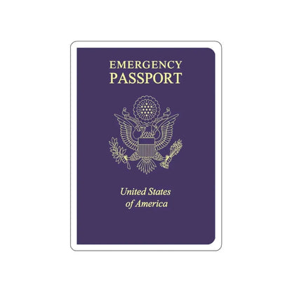 United States Emergency Passport STICKER Vinyl Die-Cut Decal 6 Inch - The Sticker Space