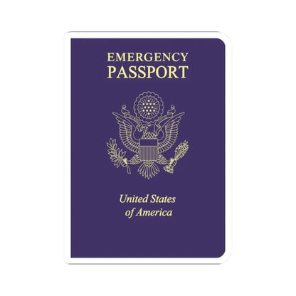United States Emergency Passport - STICKER Vinyl Kiss-Cut Decal 2 Inch White - The Sticker Space
