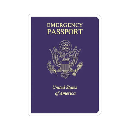 United States Emergency Passport - STICKER Vinyl Kiss-Cut Decal 3 Inch White - The Sticker Space
