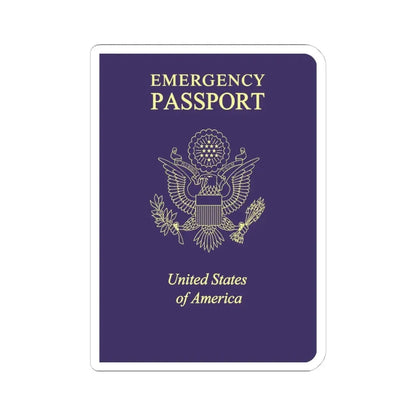 United States Emergency Passport - STICKER Vinyl Kiss-Cut Decal 4 Inch White - The Sticker Space