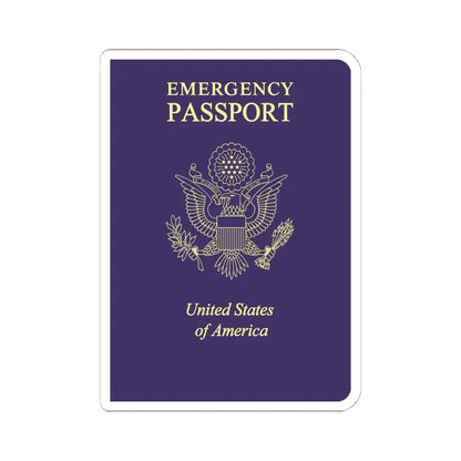 United States Emergency Passport - STICKER Vinyl Kiss-Cut Decal 6 Inch White - The Sticker Space
