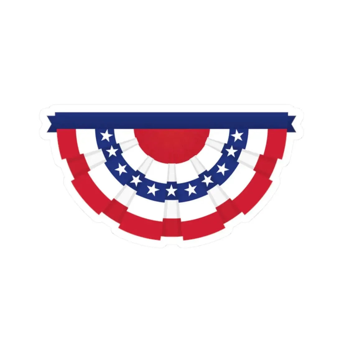 United States flag bunting (United States) STICKER Vinyl Kiss-Cut Decal 2 Inch White - The Sticker Space
