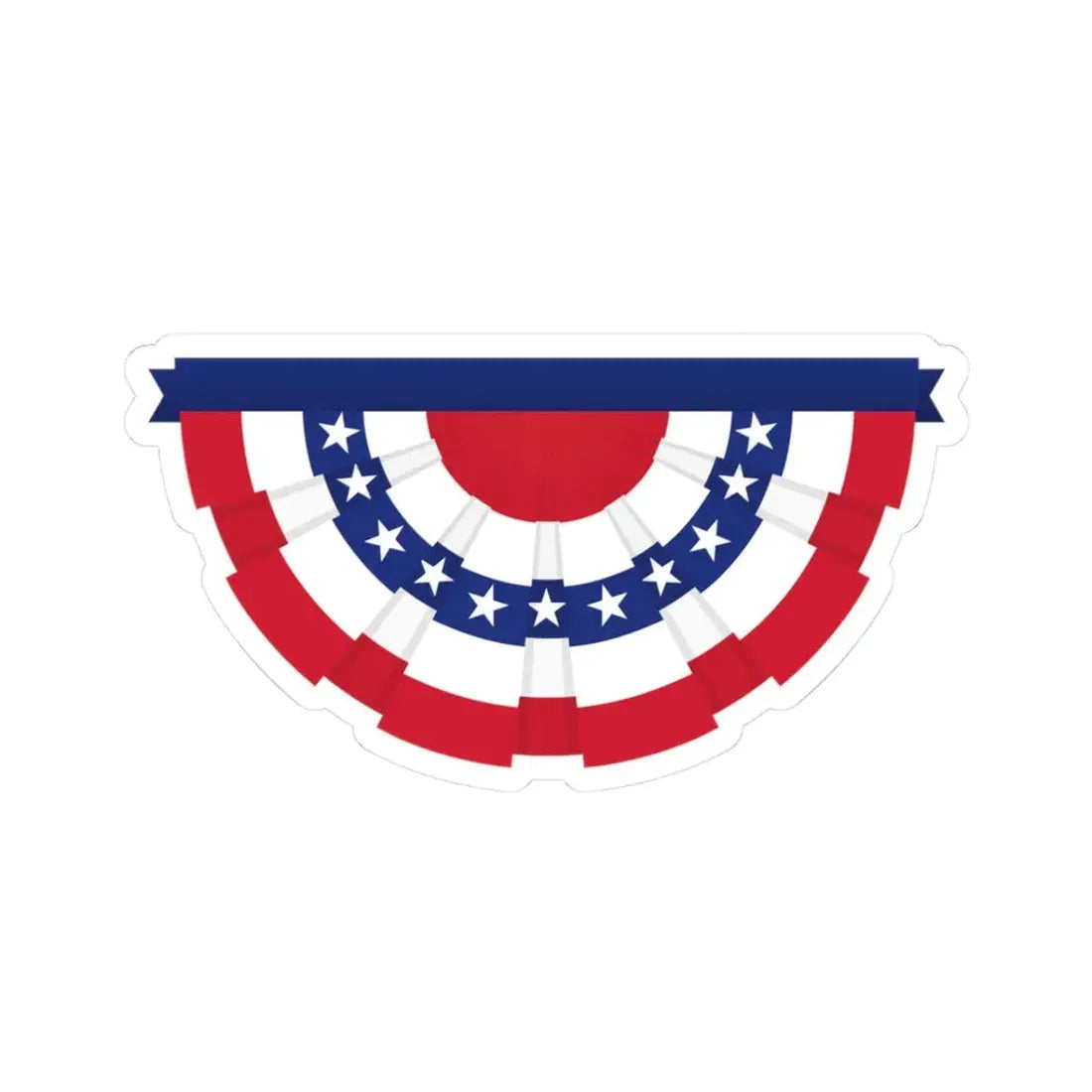 United States flag bunting (United States) STICKER Vinyl Kiss-Cut Decal 3 Inch White - The Sticker Space