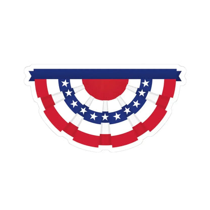 United States flag bunting (United States) STICKER Vinyl Kiss-Cut Decal 3 Inch White - The Sticker Space