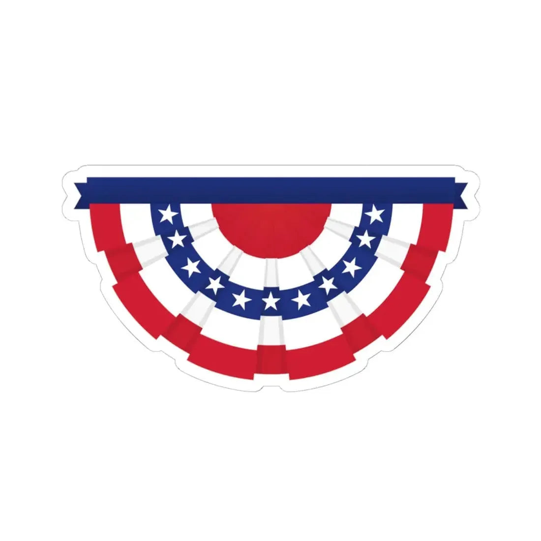 United States flag bunting (United States) STICKER Vinyl Kiss-Cut Decal 4 Inch White - The Sticker Space