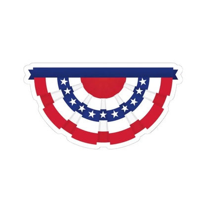 United States flag bunting (United States) STICKER Vinyl Kiss-Cut Decal 4 Inch White - The Sticker Space