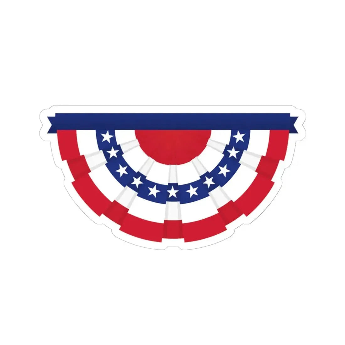 United States flag bunting (United States) STICKER Vinyl Kiss-Cut Decal 6 Inch White - The Sticker Space