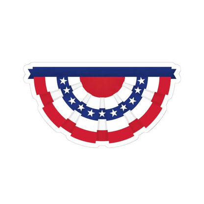 United States flag bunting (United States) STICKER Vinyl Kiss-Cut Decal 6 Inch White - The Sticker Space