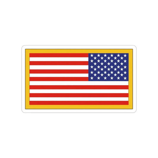 United States Flag Reversed (U.S. Army) Transparent STICKER Die-Cut Vinyl Decal 6 Inch - The Sticker Space