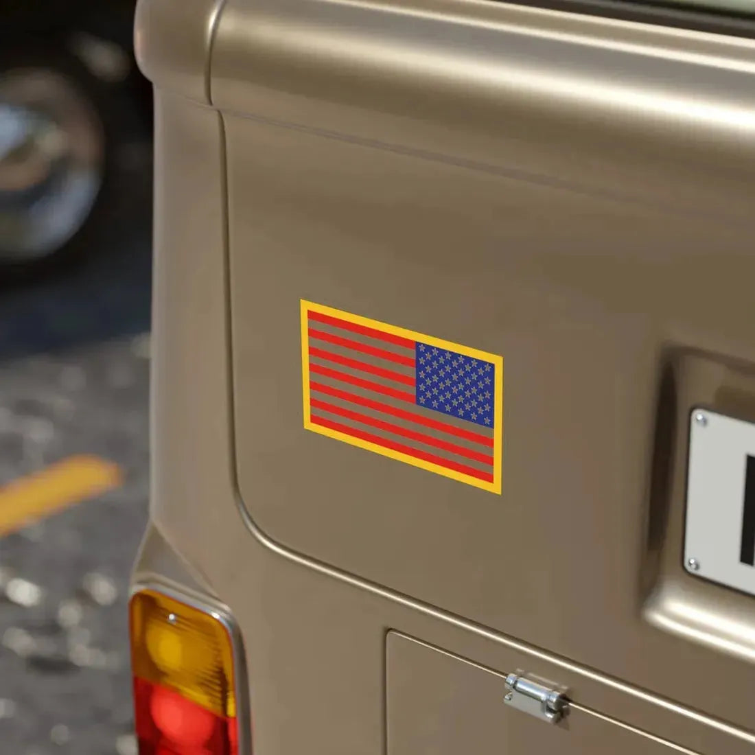 United States Flag Reversed (U.S. Army) Transparent STICKER Die-Cut Vinyl Decal - The Sticker Space