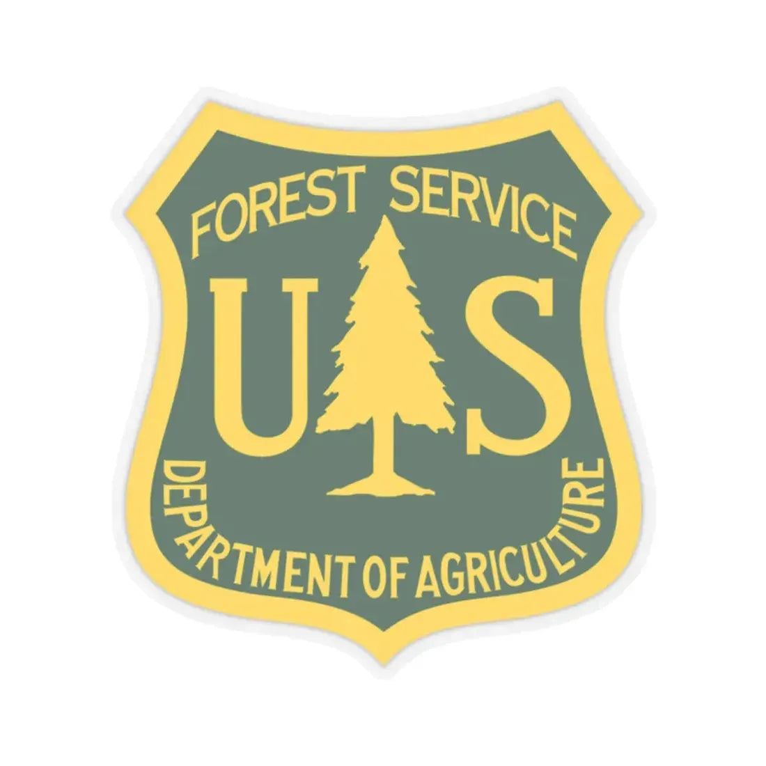 United States Forest Service - STICKER Vinyl Kiss-Cut Decal 2 Inch Transparent - The Sticker Space