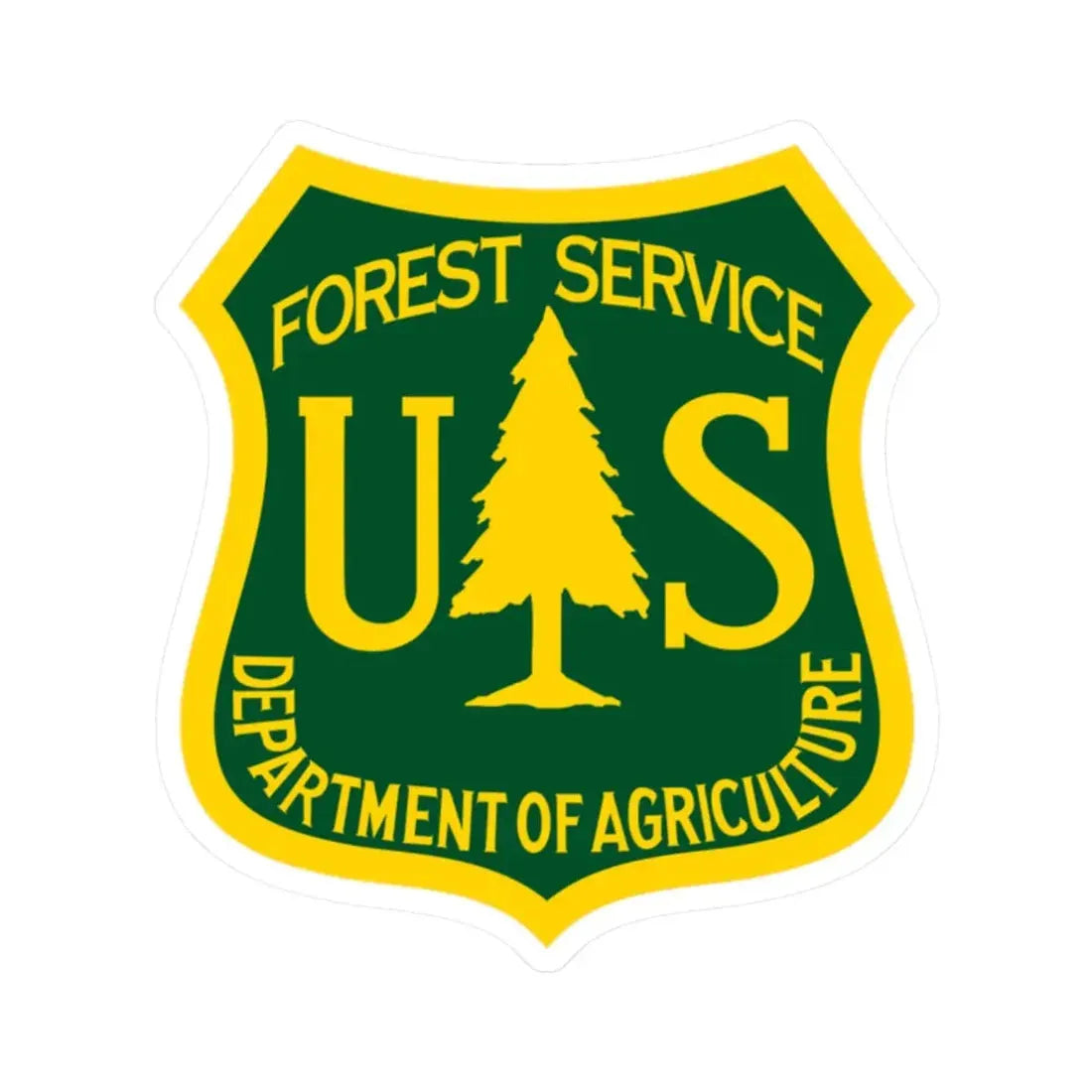 United States Forest Service - STICKER Vinyl Kiss-Cut Decal 2 Inch White - The Sticker Space