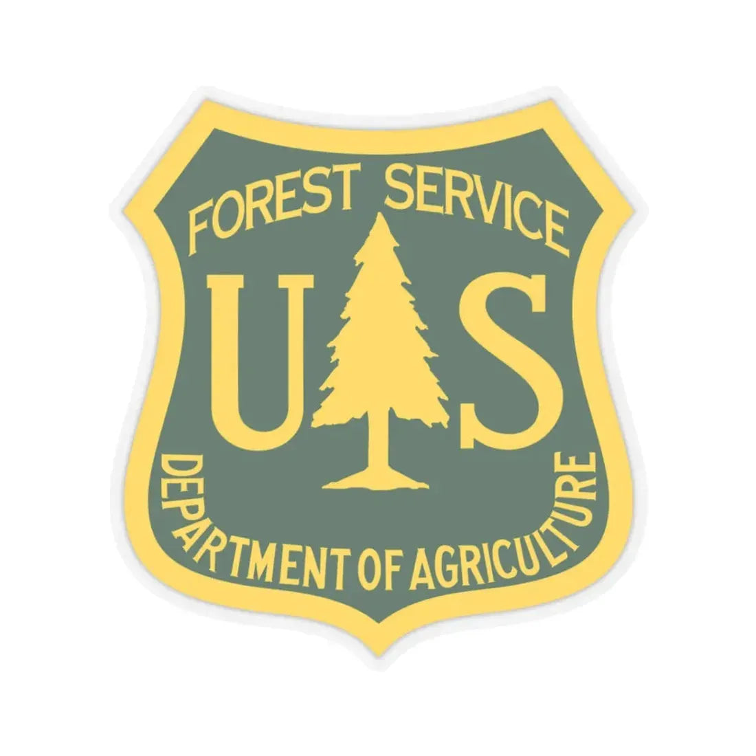 United States Forest Service - STICKER Vinyl Kiss-Cut Decal 3 Inch Transparent - The Sticker Space