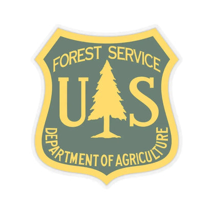 United States Forest Service - STICKER Vinyl Kiss-Cut Decal 3 Inch Transparent - The Sticker Space
