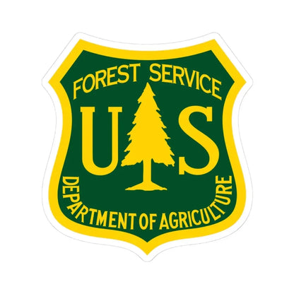 United States Forest Service - STICKER Vinyl Kiss-Cut Decal 3 Inch White - The Sticker Space