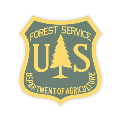 United States Forest Service - STICKER Vinyl Kiss-Cut Decal 4 Inch Transparent - The Sticker Space