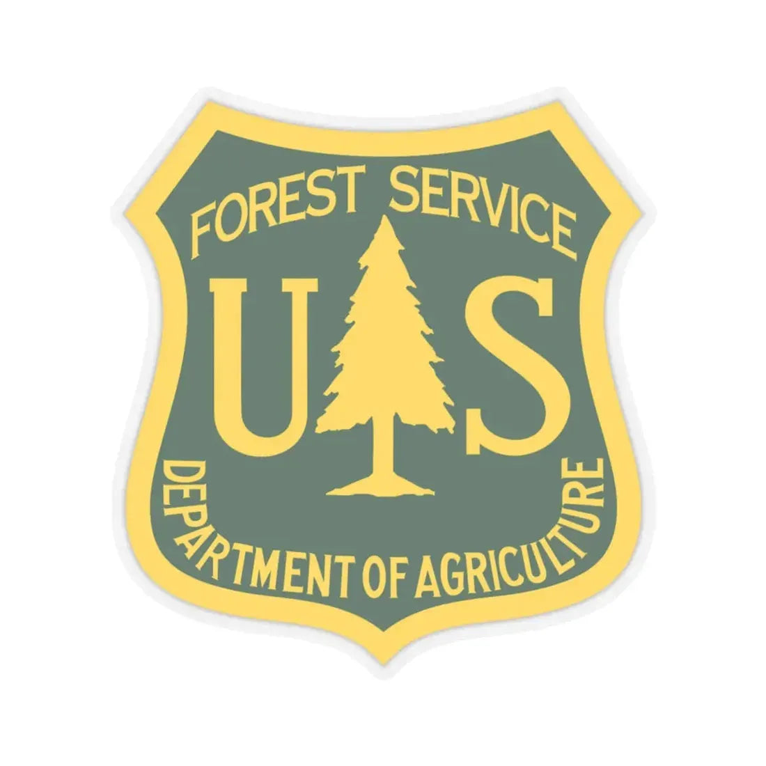 United States Forest Service - STICKER Vinyl Kiss-Cut Decal 6 Inch Transparent - The Sticker Space
