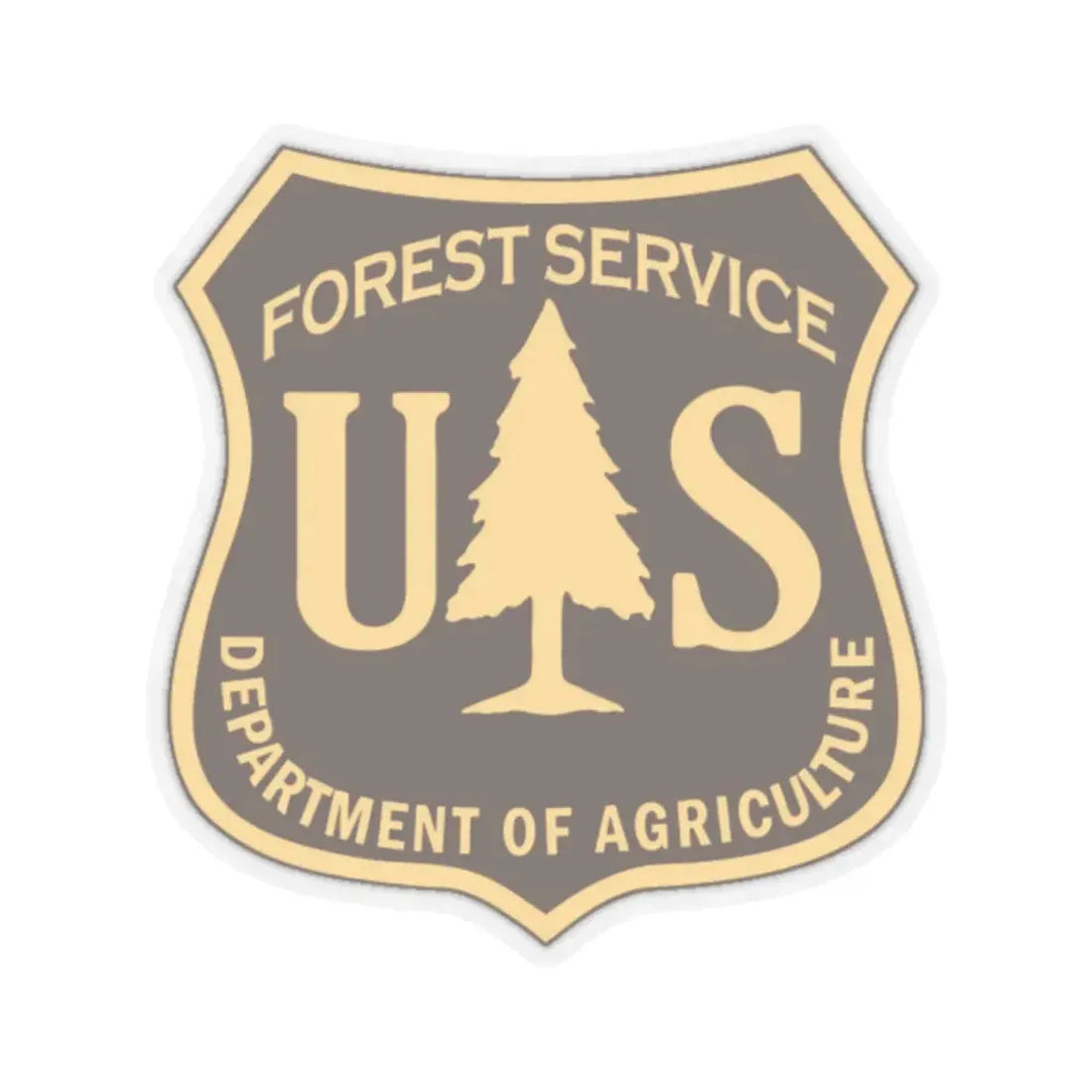 United States Forest Service v2 - STICKER Vinyl Kiss-Cut Decal 2 Inch Transparent - The Sticker Space