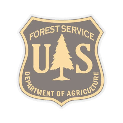 United States Forest Service v2 - STICKER Vinyl Kiss-Cut Decal 3 Inch Transparent - The Sticker Space