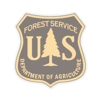 United States Forest Service v2 - STICKER Vinyl Kiss-Cut Decal 4 Inch Transparent - The Sticker Space