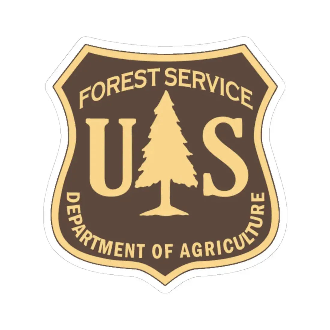 United States Forest Service v2 - STICKER Vinyl Kiss-Cut Decal 4 Inch White - The Sticker Space