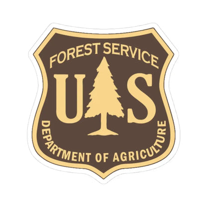United States Forest Service v2 - STICKER Vinyl Kiss-Cut Decal 4 Inch White - The Sticker Space