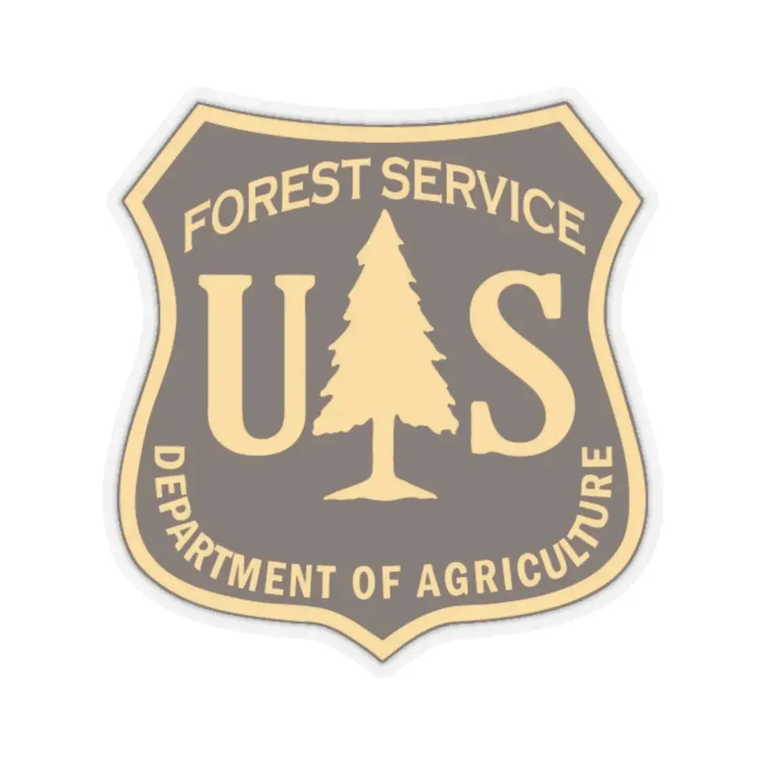 United States Forest Service v2 - STICKER Vinyl Kiss-Cut Decal 6 Inch Transparent - The Sticker Space