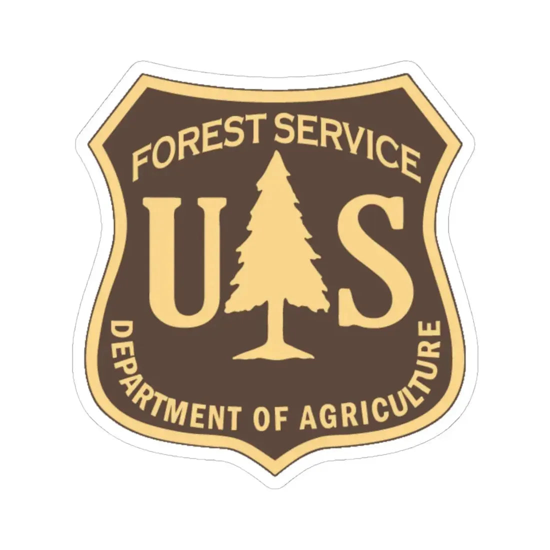 United States Forest Service v2 - STICKER Vinyl Kiss-Cut Decal 6 Inch White - The Sticker Space