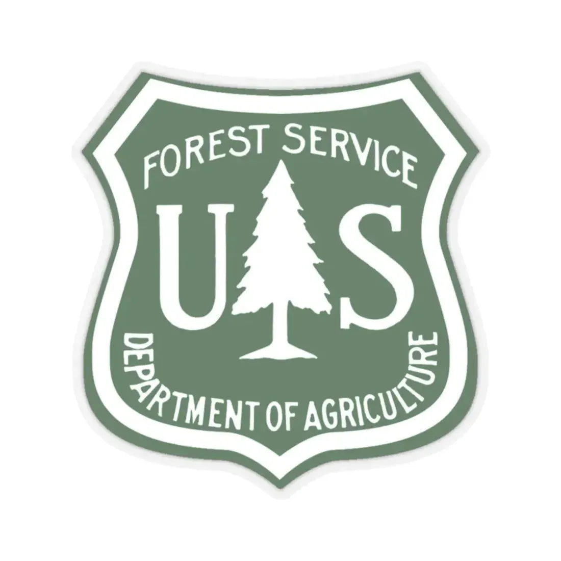 United States Forest Service v3 - STICKER Vinyl Kiss-Cut Decal 2 Inch Transparent - The Sticker Space